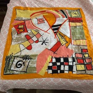 Large wild abstract MCM scarf